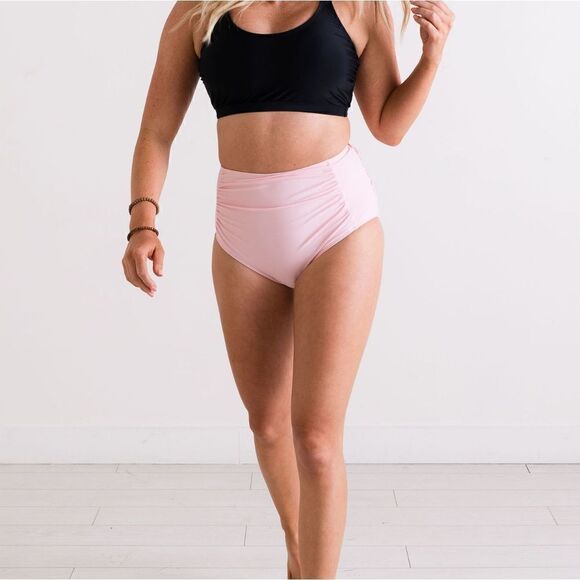 NWT 2XL High Waist Ruched Full Coverage Swimsuit Bottom - Picture 8 of 14